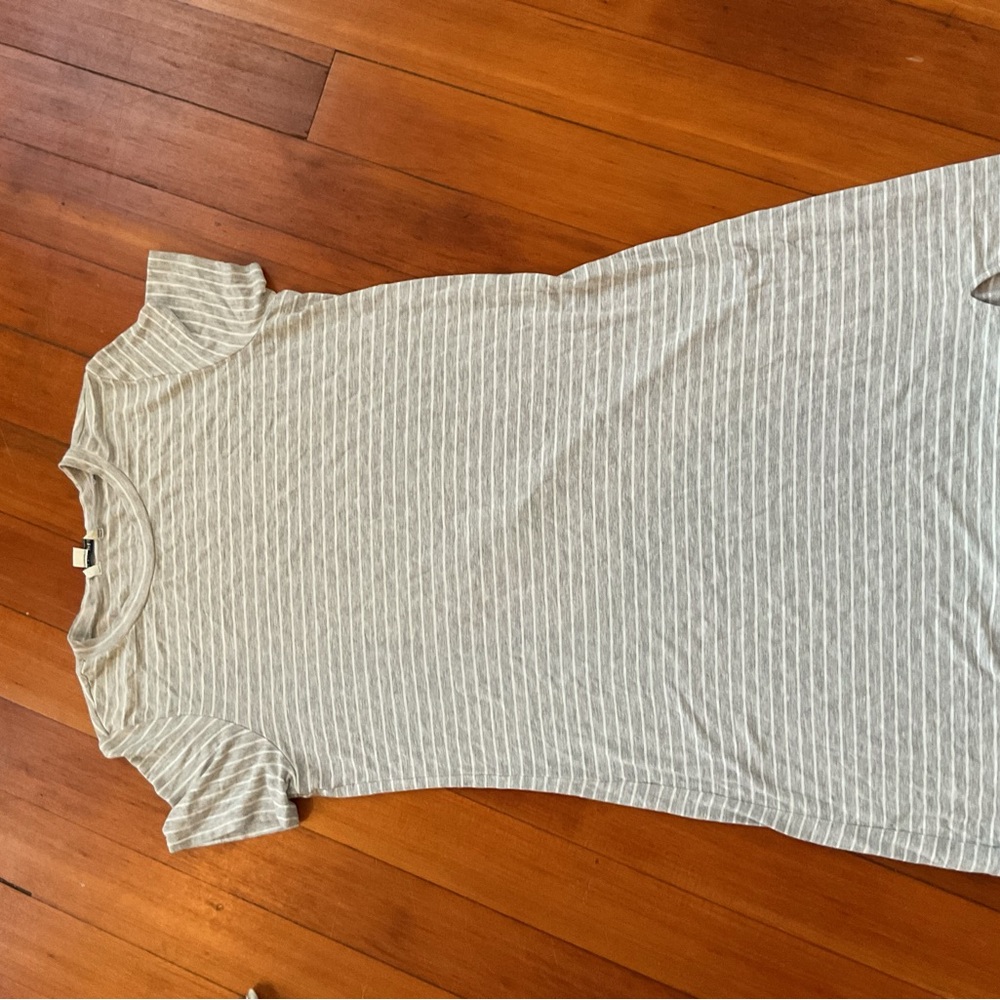 American Eagle Outfitters Gray Striped Mini Dress